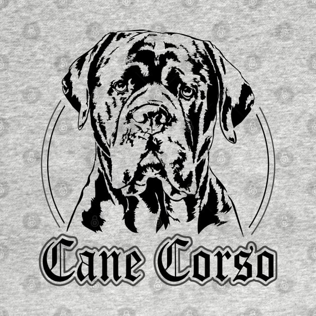 Cane Corso Italiano Dog Portrait by wilsigns